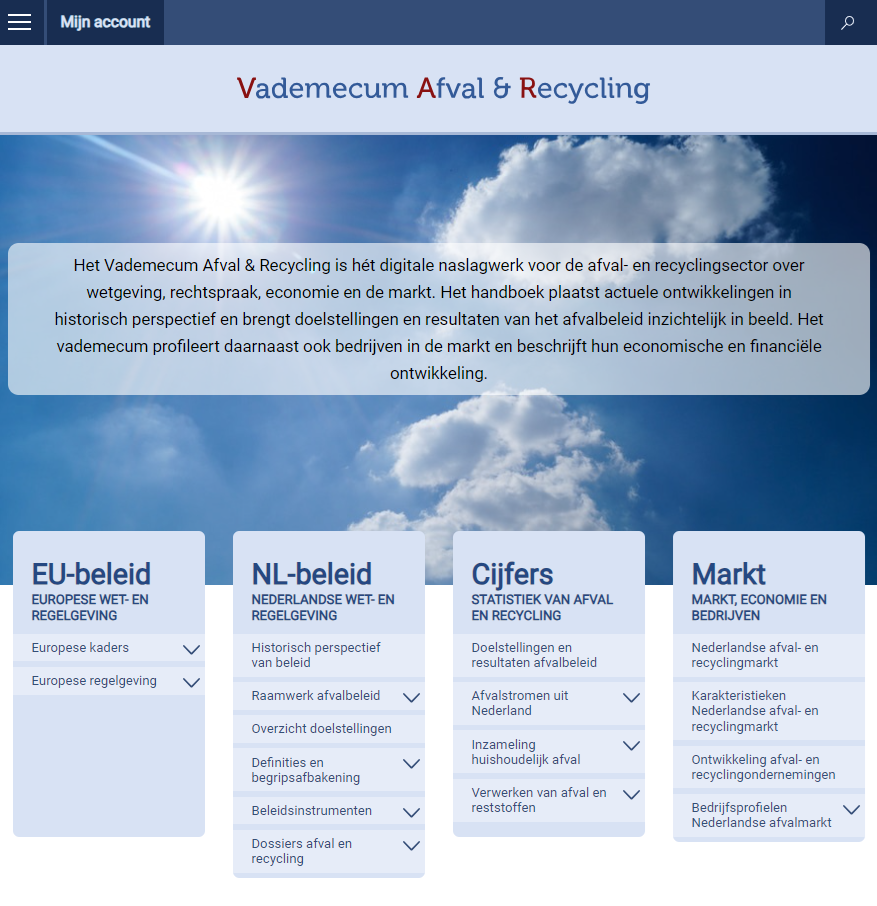 Vademecum Afval & Recycling home page
